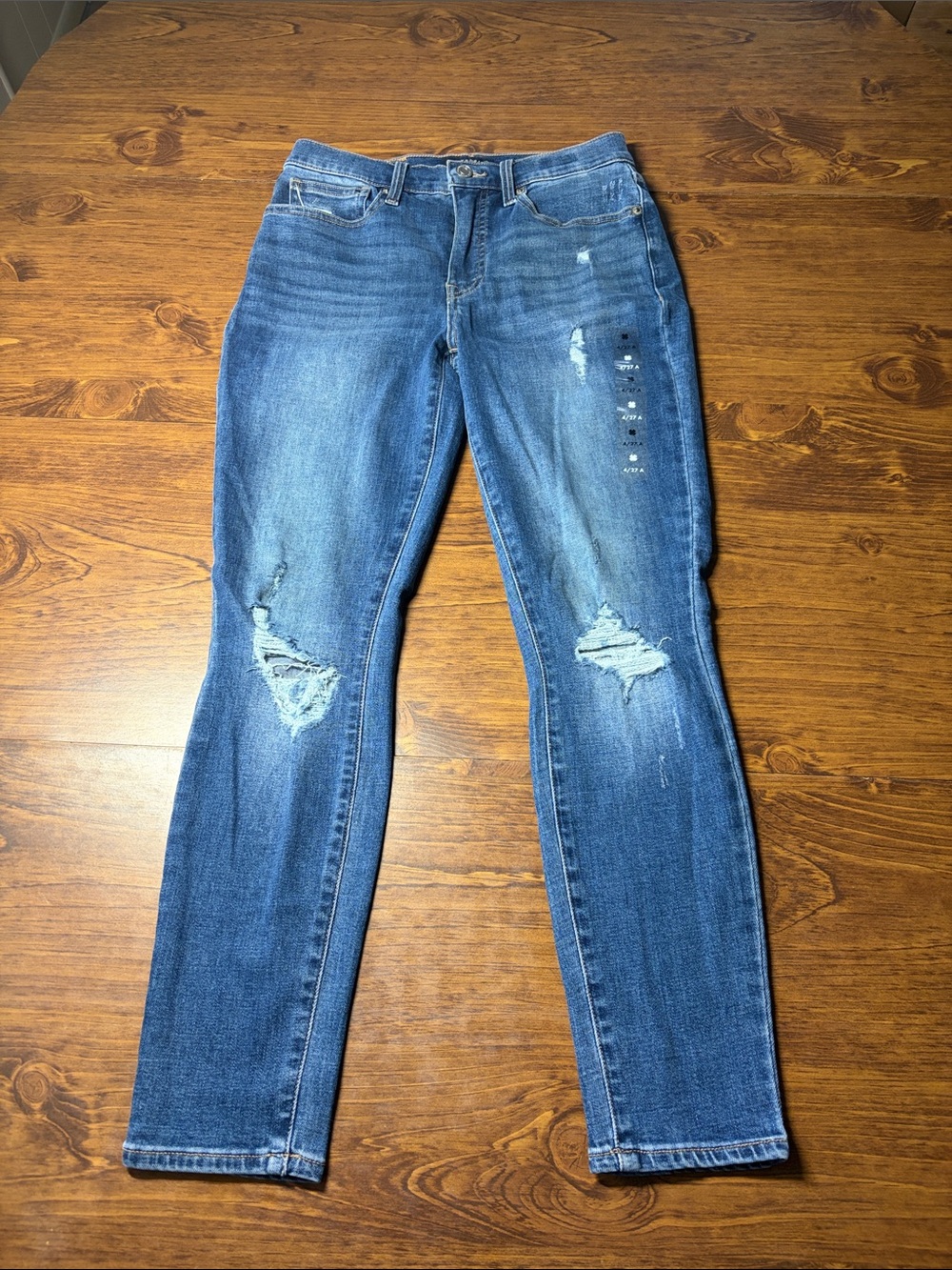 Blue Distressed Women's Jeans